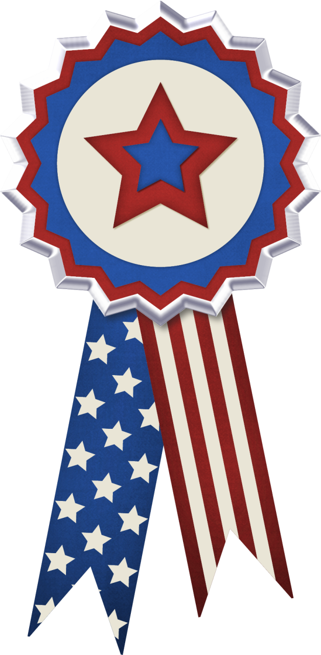 American Flag Waving Png Real - 4th Of July Ribbons (628x1280)