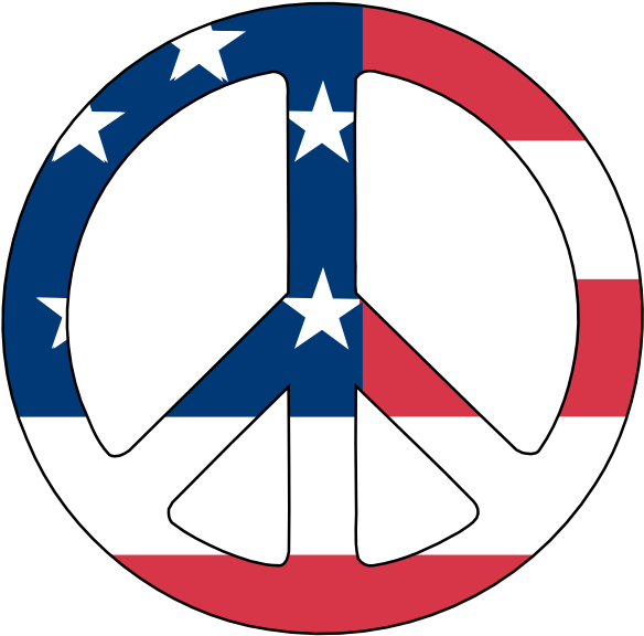Scalable Vector Graphics Us Flag Peace Symbol Scallywag - Wholesale Lots Packaged Decals For Resale Peace American (777x1006)