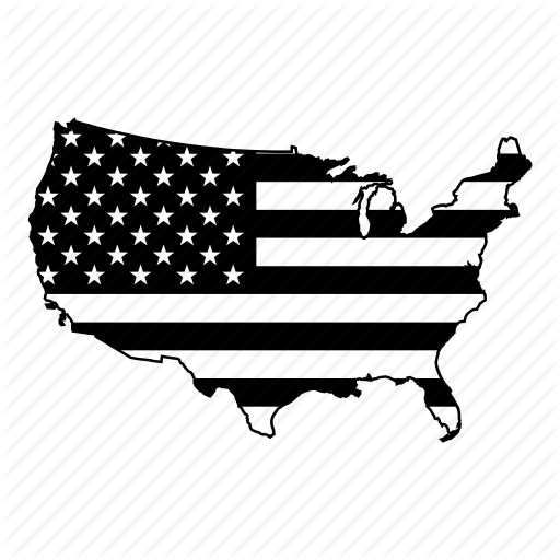 American Flag Clip Art Black And White (512x512)