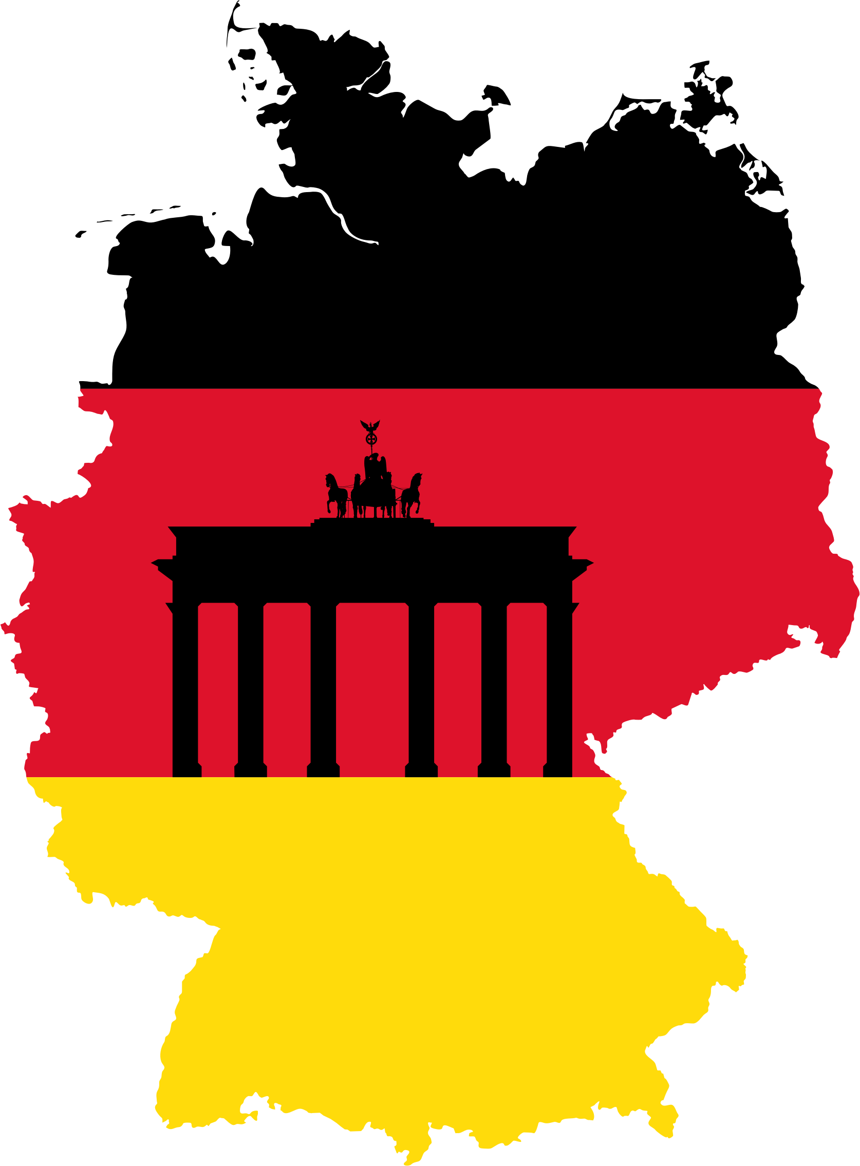 Germany Map Flag 2 - Germanymap Flag (1674x2270)