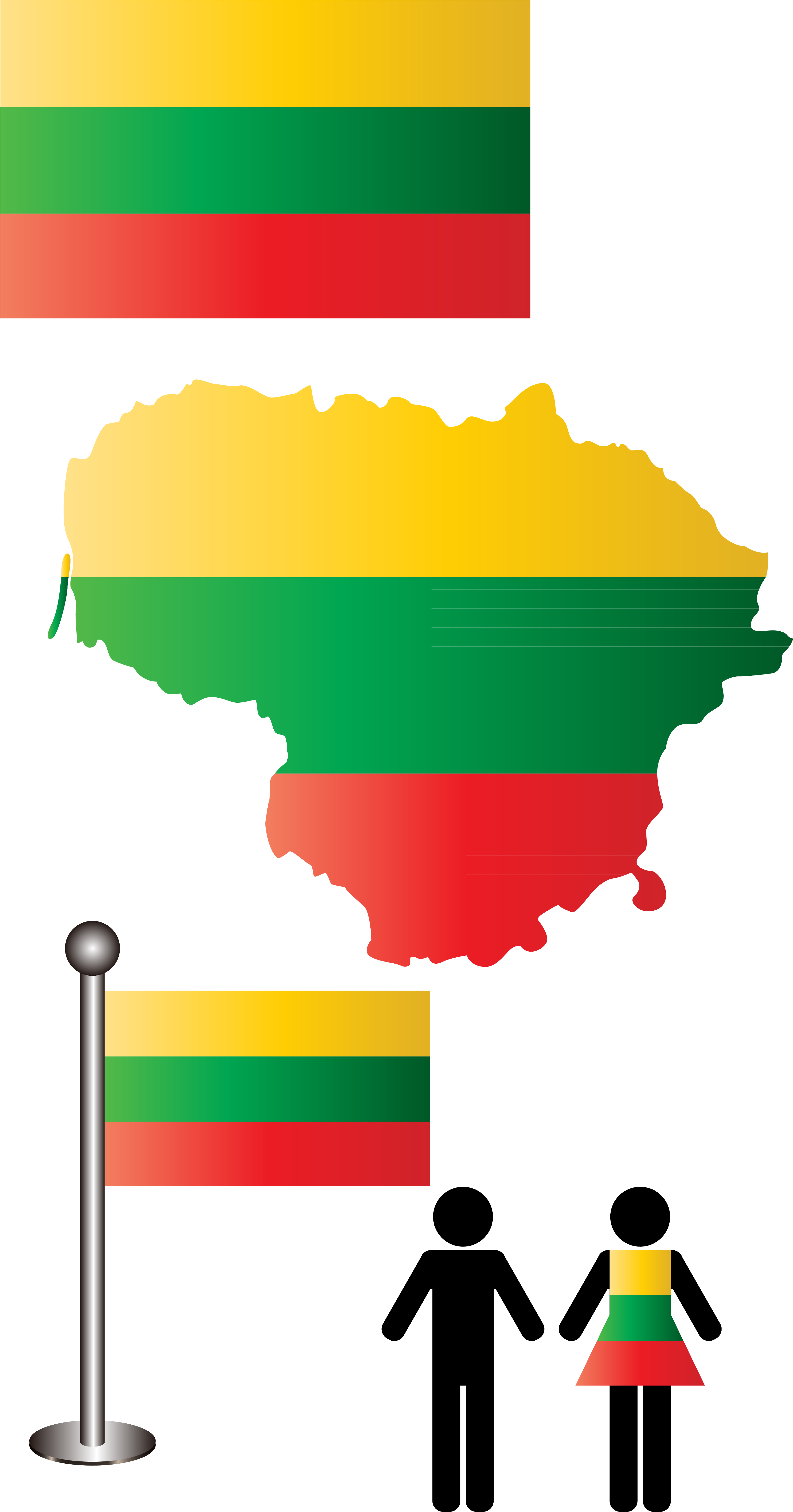 Flag Of Lithuania Map - Flag Of Lithuania Map (3295x6281)
