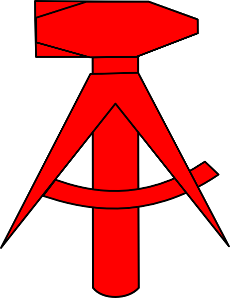 East Germany Hammer Clip Art - Hammer Und Zirkel Ddr (462x599)