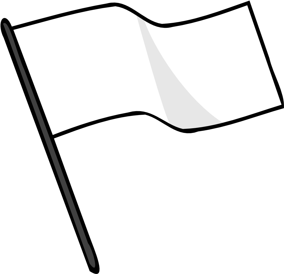 Flag Index Of Ces Clipart - White Flag Black Background (1000x1000)