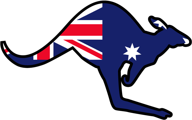 Australia Flag Kangaroo Png - Kangaroo Australia Logo (800x511)