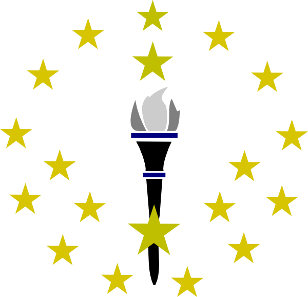 In Flag Outline Clip Art At Clker - Indiana State Flag Png (600x578)