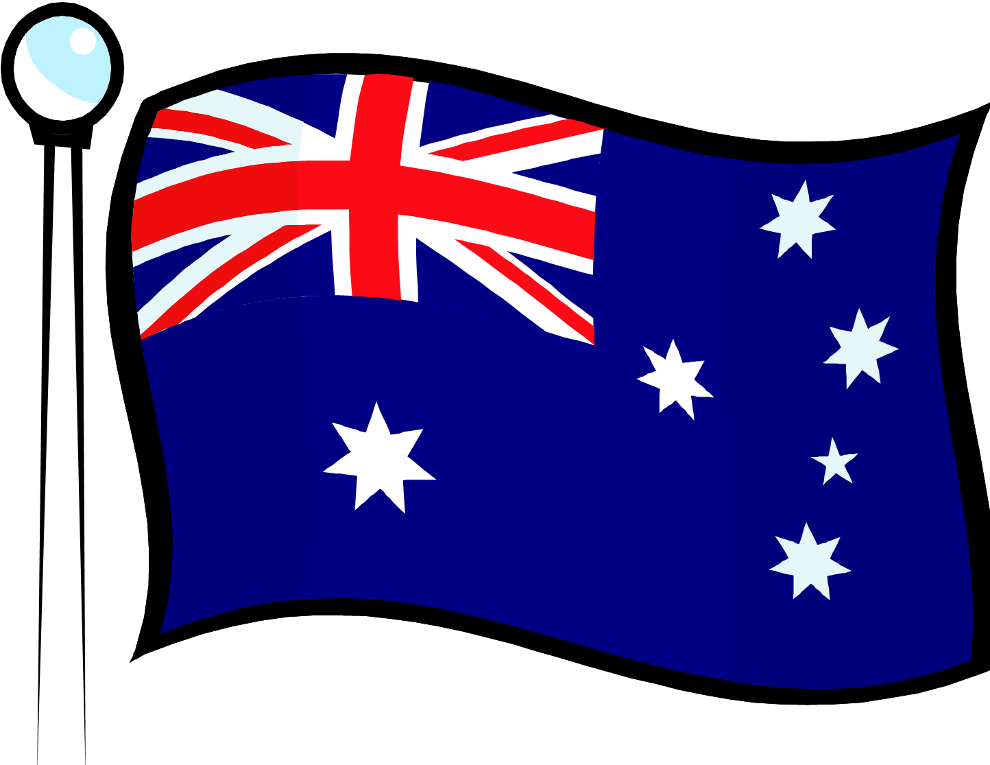 But Even With Aussies, We Talk Alot About The United - Clip Art Australia Flag (1444x1115)