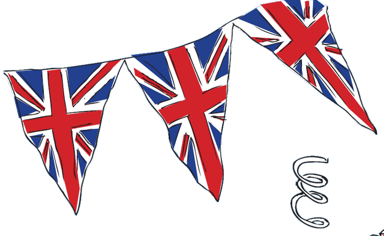 Jubilee Jubilation In Great Missenden Fiona Firth - Union Jack Bunting Clipart (784x482)