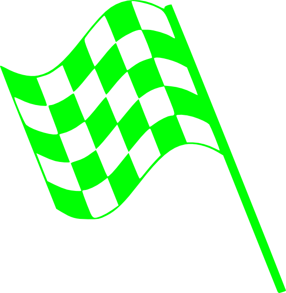 How To Set Use Neon Checkered Flag Svg Vector - Green Checkered Flag (582x597)