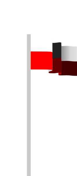 Waving Flag Clip Art At Clker - Coquelicot (264x598)