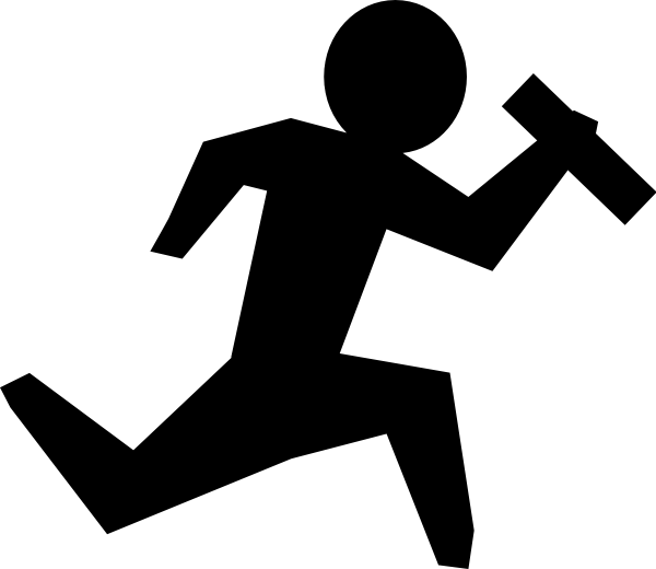 Codes For Insertion - Running Man Stick Figure (600x520)