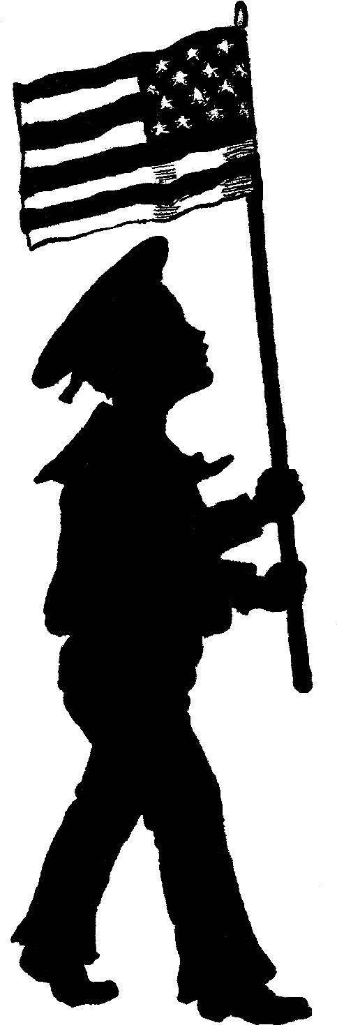 American Flag Boy Download Silhouette - Digital Stamp (546x1575)