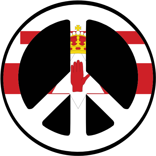 Northern Ireland Peace Symbol Flag 6 Drapeau Bandiera - Wallpaper (555x555)