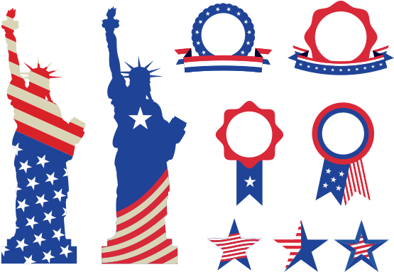 Usa Symbols And Badges Free Vector And Png - Statue Of Liberty (1200x628)