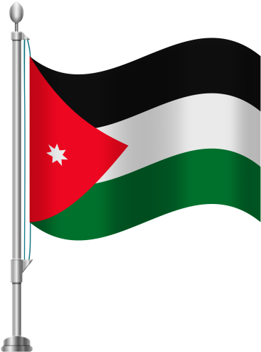 Jordan Flag Png Clip Art - Jordan Flag Png (384x500)