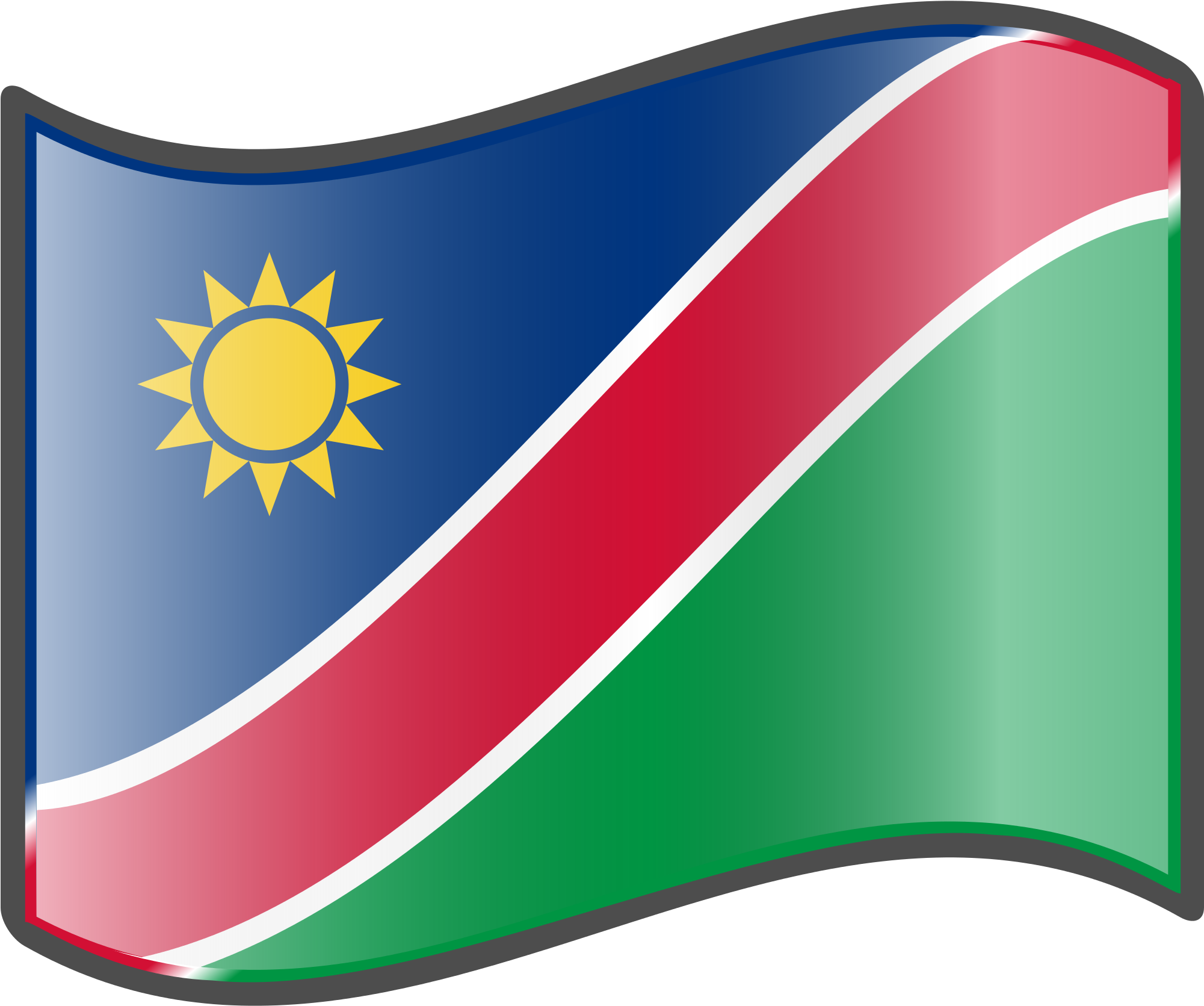 Flag Clipart Namibian - Flag Of Namibia (2000x2000)
