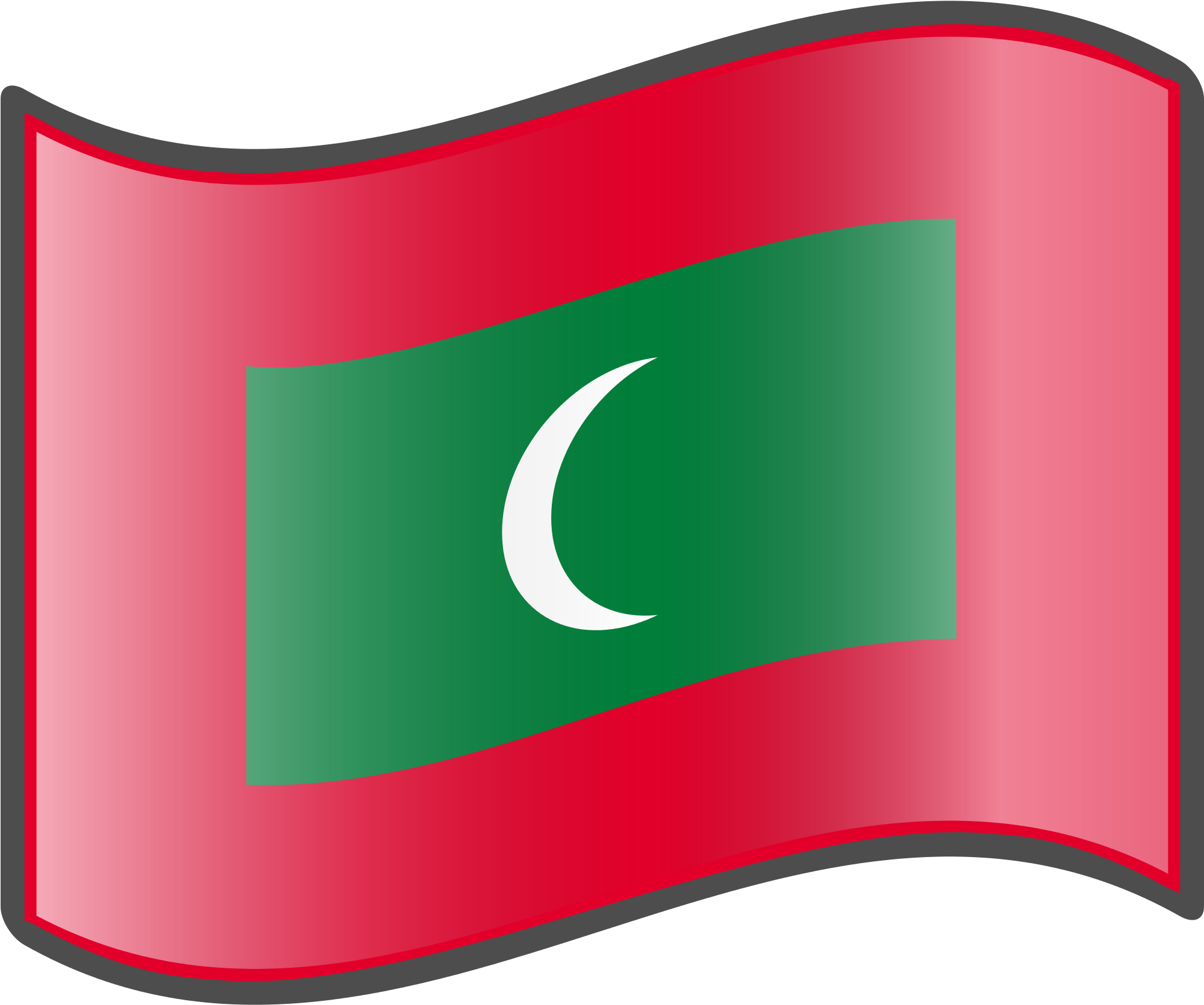 Flag Clipart Maldivian - Maldives Flag Png (2000x2000)