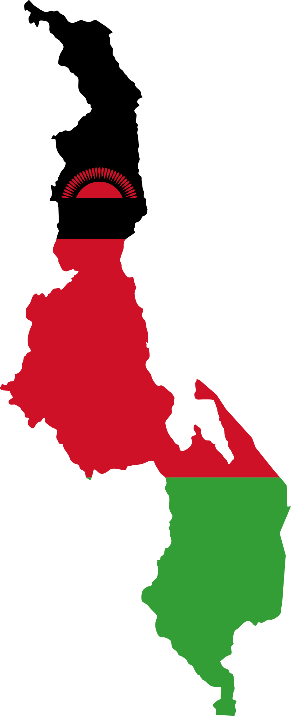Malawi Flag Map - Malawi Flag Map (938x2305)