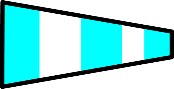 Large Signal Flag Answering Pennant Clipart - Flag (600x307)