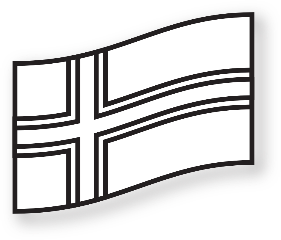 Black And White Iceland Flag Clipart - Flag Of Iceland (999x864)