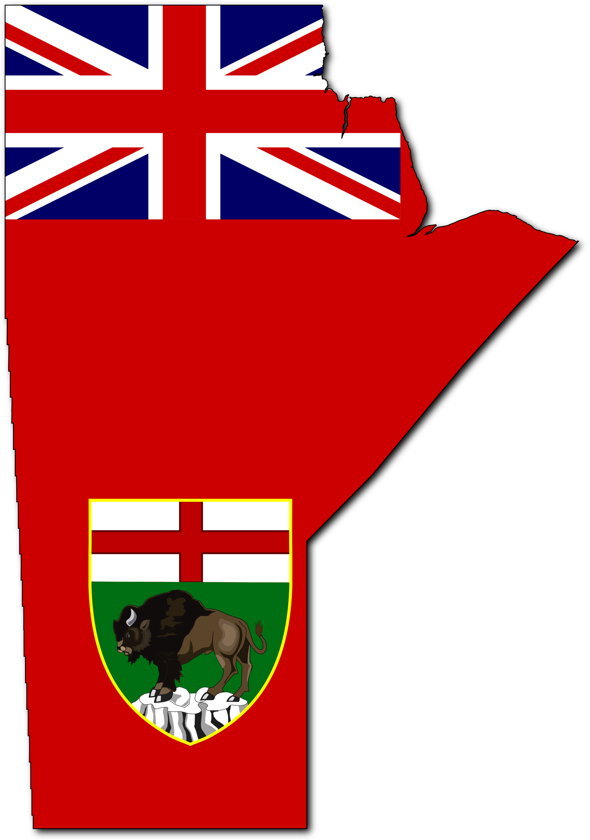 Flag-map Of Manitoba - 5ft X 3ft Flag - Uk - Red Ensign (2000x2849)