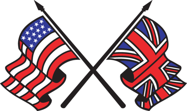 Usa And England Flags - Flag (599x357)
