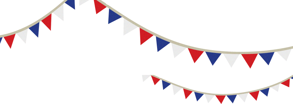 Bunting Independence Day Flag United States Clip Art - Bunting Independence Day Flag United States Clip Art (955x340)