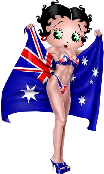Betty Boop Aussi Flag Day Photo - Betty Boop (461x620)