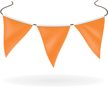 Bunting Flags - Orange Bunting Flags Png (401x300)
