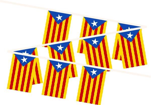 Catalan Estelada Flag Bunting - Bunting (600x418)