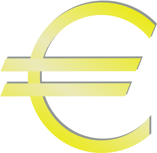 Free Vector Euro Financial Symbol Clip Art - Eiro Zīme (498x595)