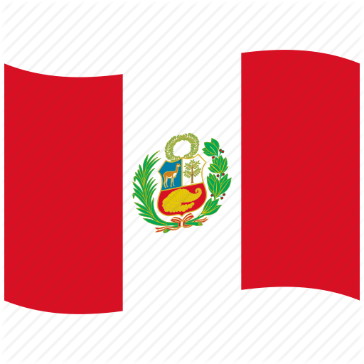 Branches, Cornucopia, Flags, Laurel, Pe, Peru, Waving - Peruvian Flag (512x512)