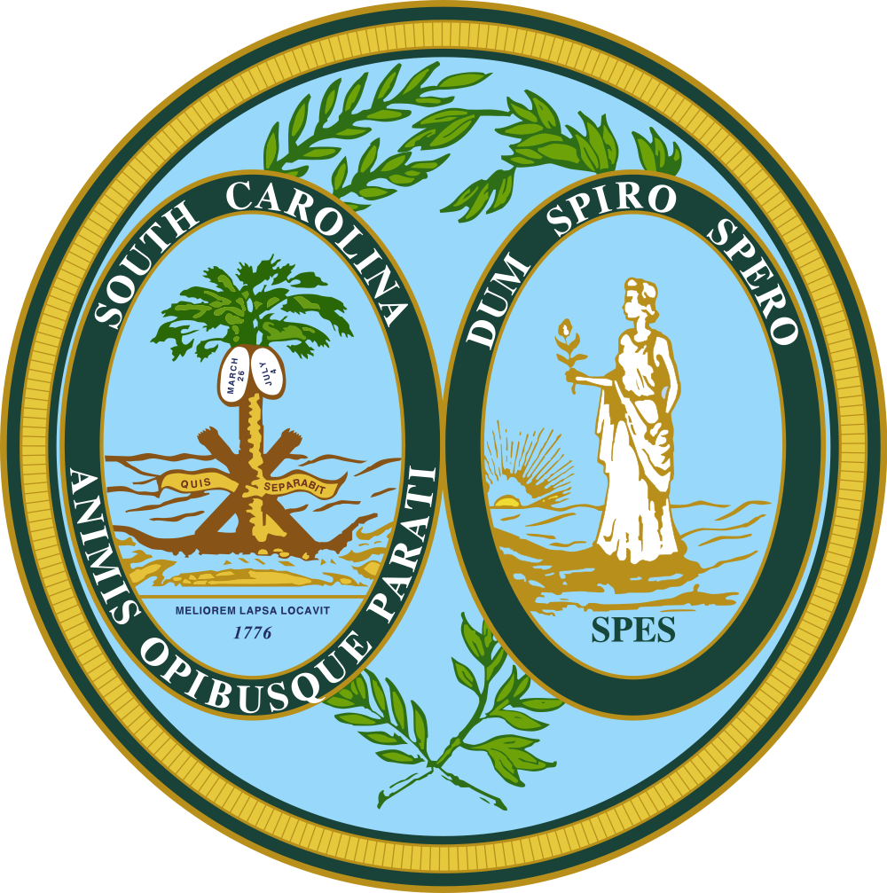 South Carolina - Flags - Emblems - Symbols - Outline - South Carolina State Seal (1200x1208)