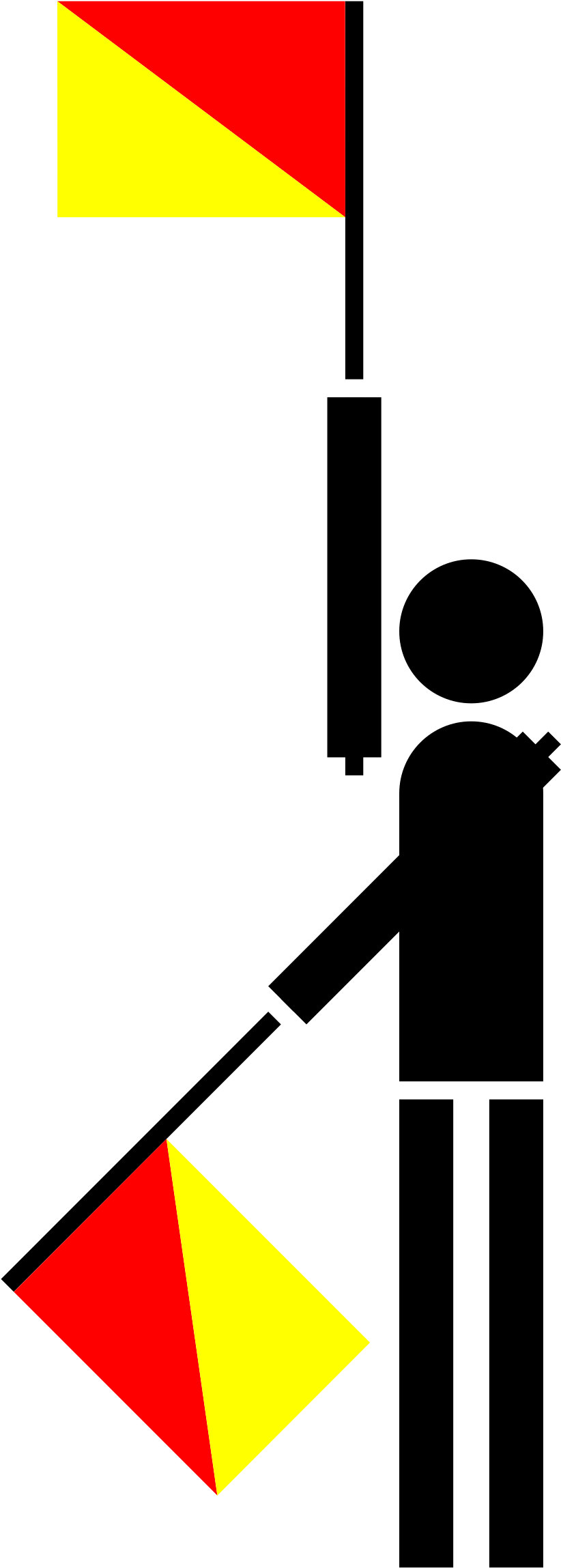 Colombia Flag Butterfly - Semaphore Flag V (2637x2400)