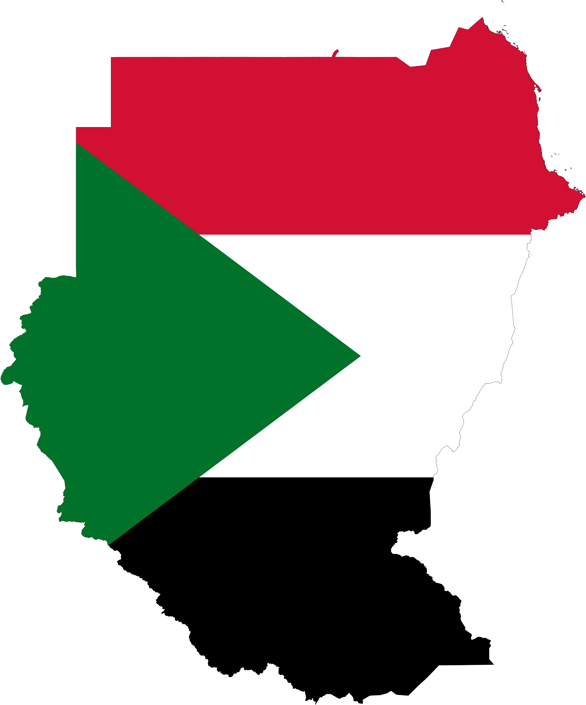 Sudan Flag Map - Darfur And South Sudan Map (2048x2465)