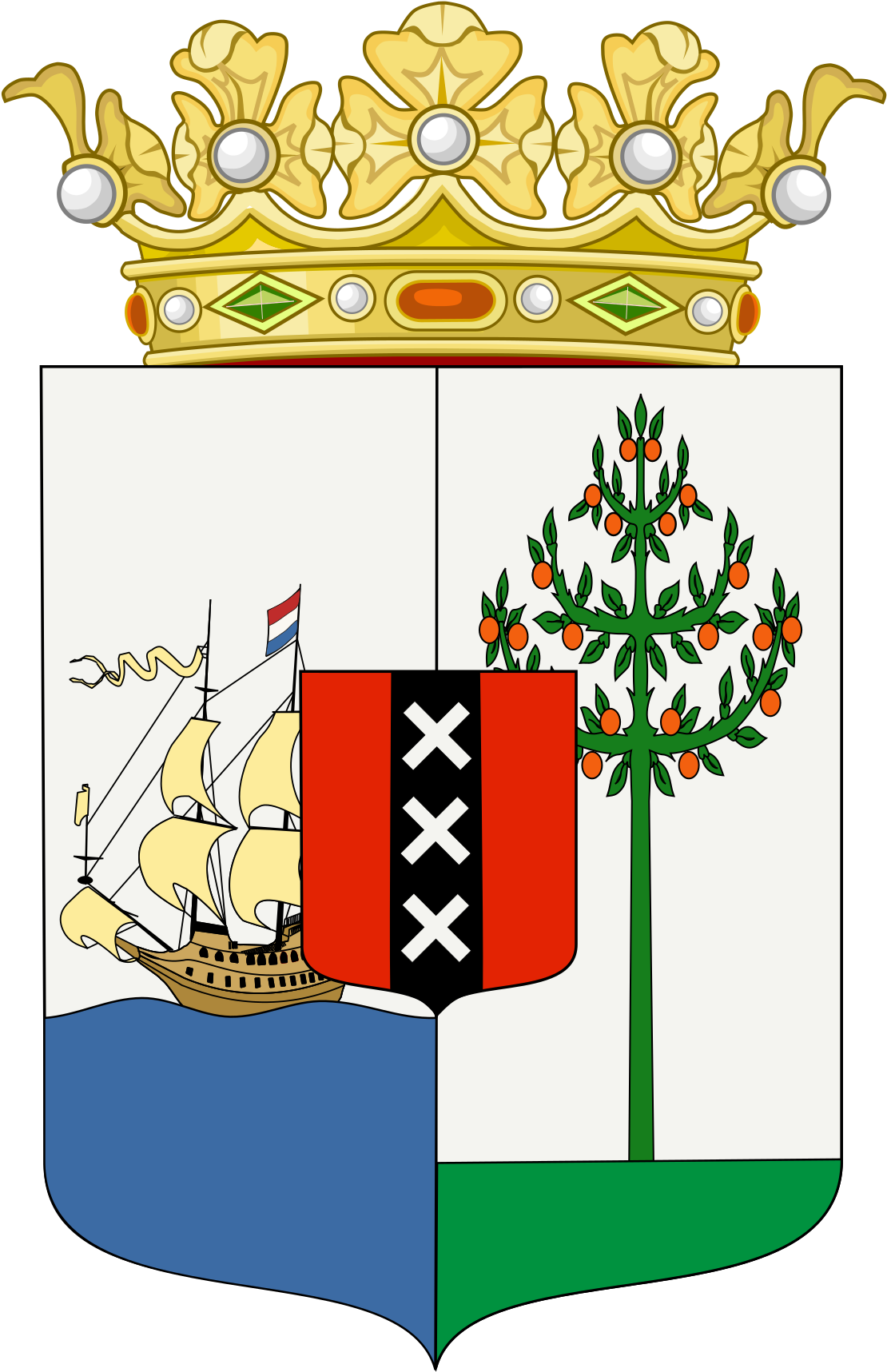 Coat Of Arms Of Curaçao - Curacao Government (1200x1722)