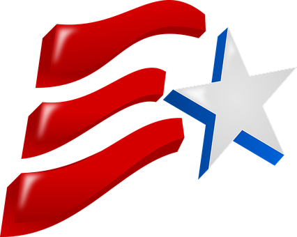 Star, Flag, Red, Symbol, Stripes - Stars And Stripes Clip Art (426x340)