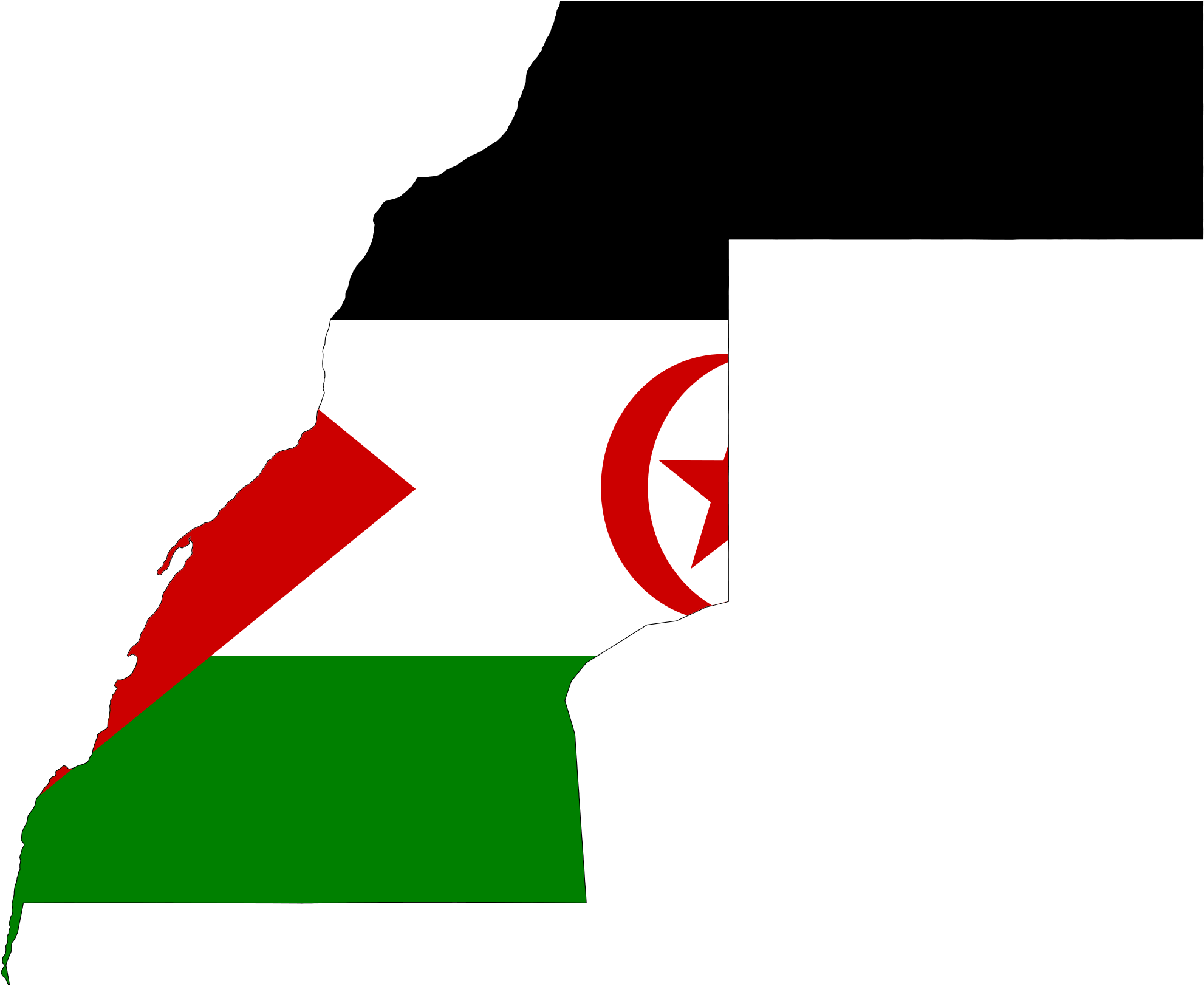 Western Sahara 2001 - Sahrawi Arab Democratic Republic Flag Map (2048x1679)
