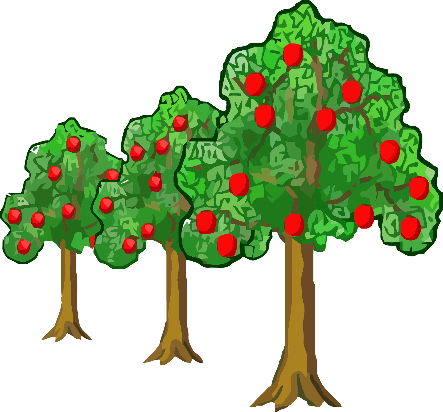 Far Near Apple Tree Clipart Png - Tree Trees Clipart (1509x1406)