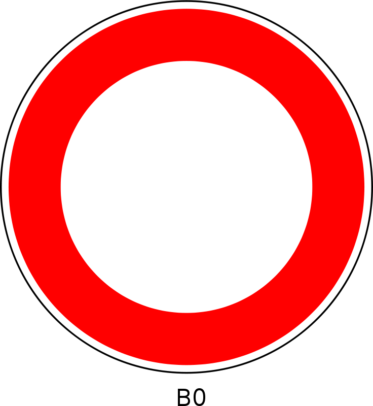 Free B0 - Hinweisschild Schutt Abladen Verboten Aluminium Ø 400 (736x800)