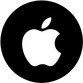 Apple Black Icon, Social, Media, Icon Png And Vector - Apple Logo Icon Png (360x360)