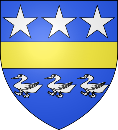 Coat Of Arms Of De Lattre De Tassigny Family - 3rd Party Mascot (400x440)