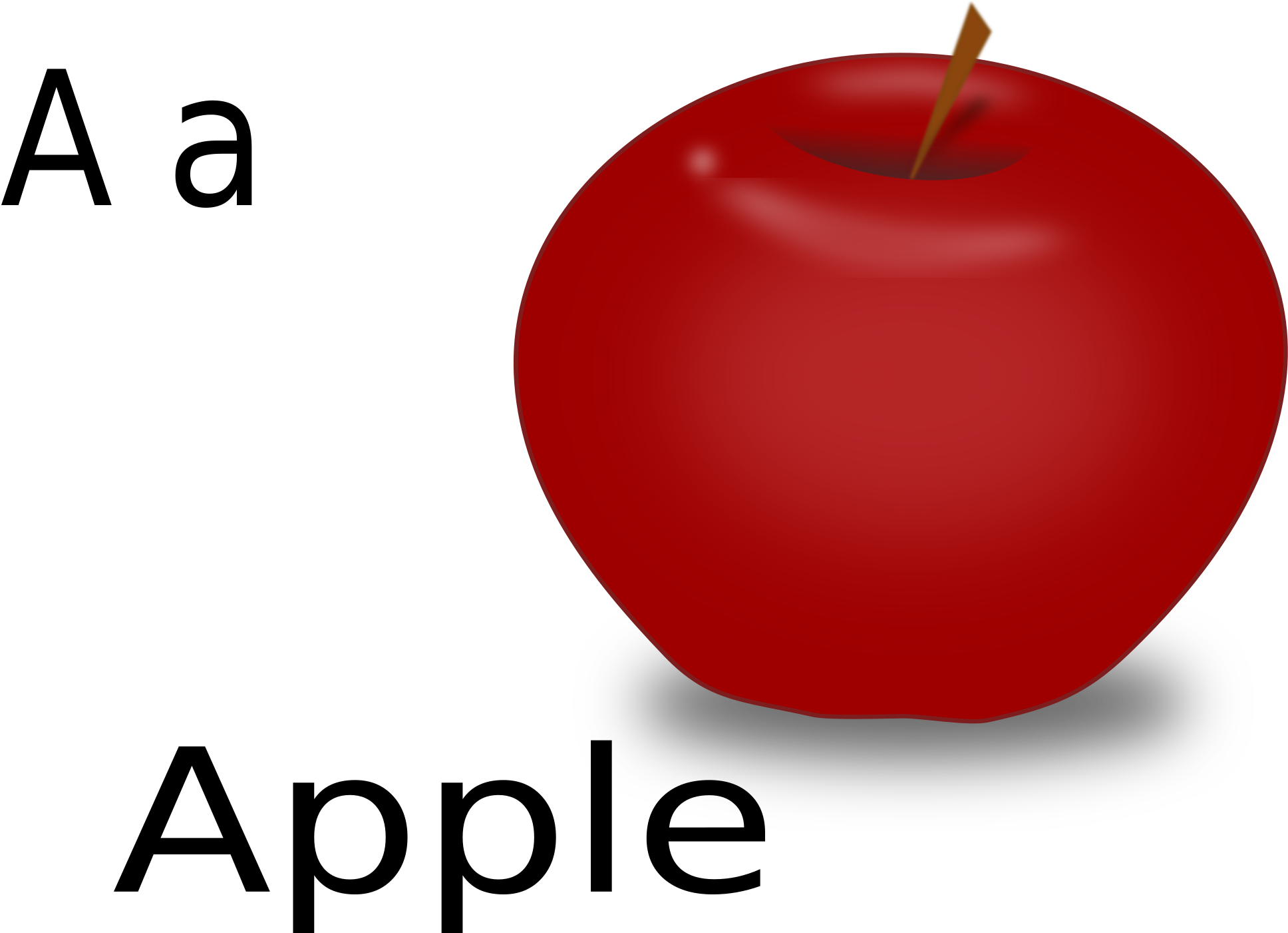 Apple Clipart Letter - Apple Clipart (2400x1400)