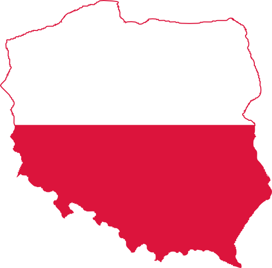 Polish Cliparts - Poland Flag And Map (555x546)