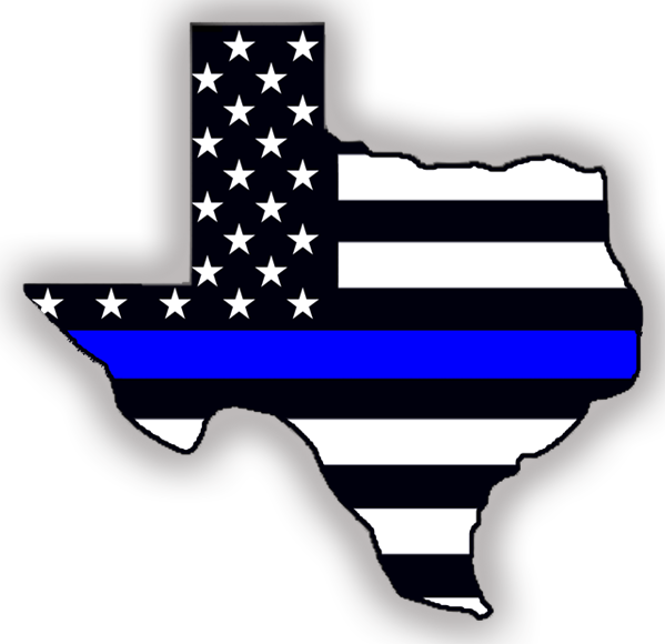 Thin Blue Line Texas Https - Thin Blue Line Texas (599x580)