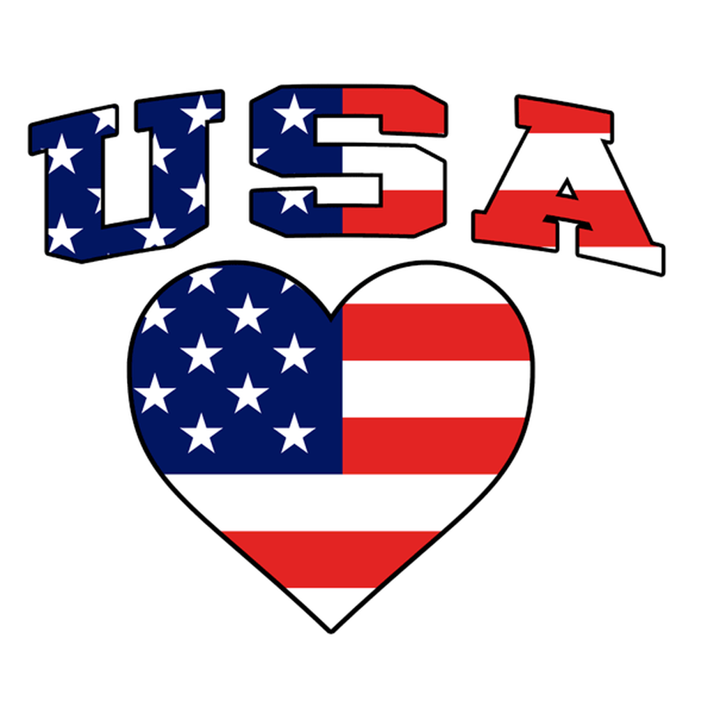 Women's Usa Flag Love & Pride Tie Waist Dress Swimwear - Flag Heart Usa Png (1024x1024)