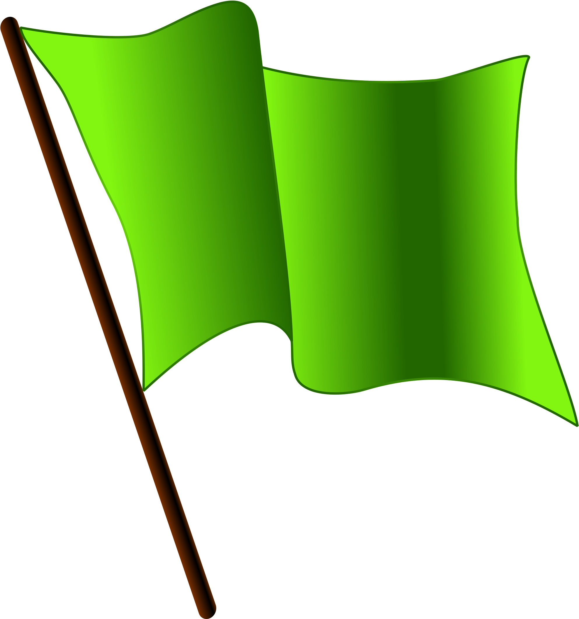 Open - Green Flag Waving (2000x2153)