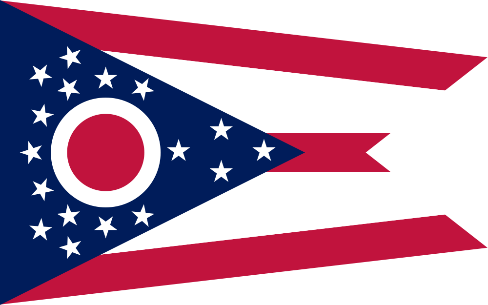 Follow Us On Our New Twitter Page - Ohio State Flag (1000x625)