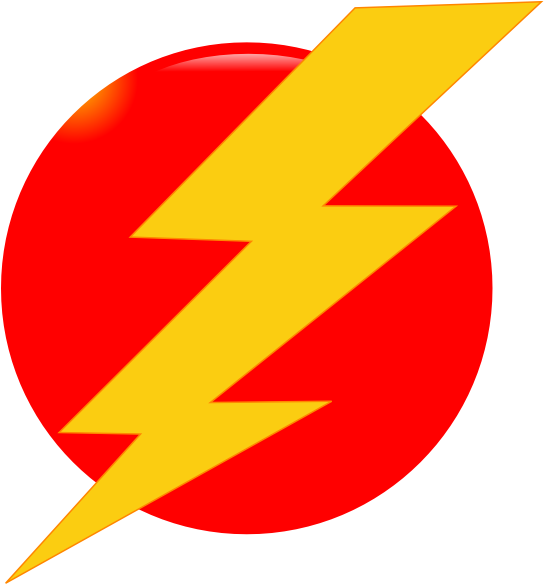 Checkered Flag Border Decal - Circle With Lightning Bolt Logo (552x600)
