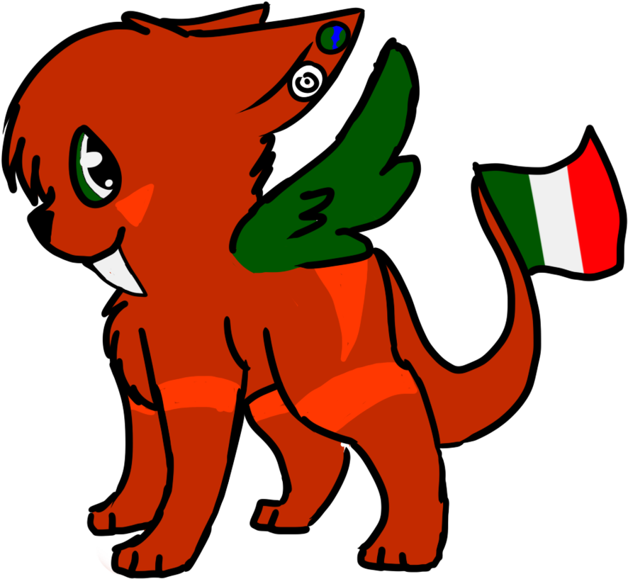 Italian Flag Waver Leader Adopt Closed By Nihonjin-turtle - Cartoon (894x894)