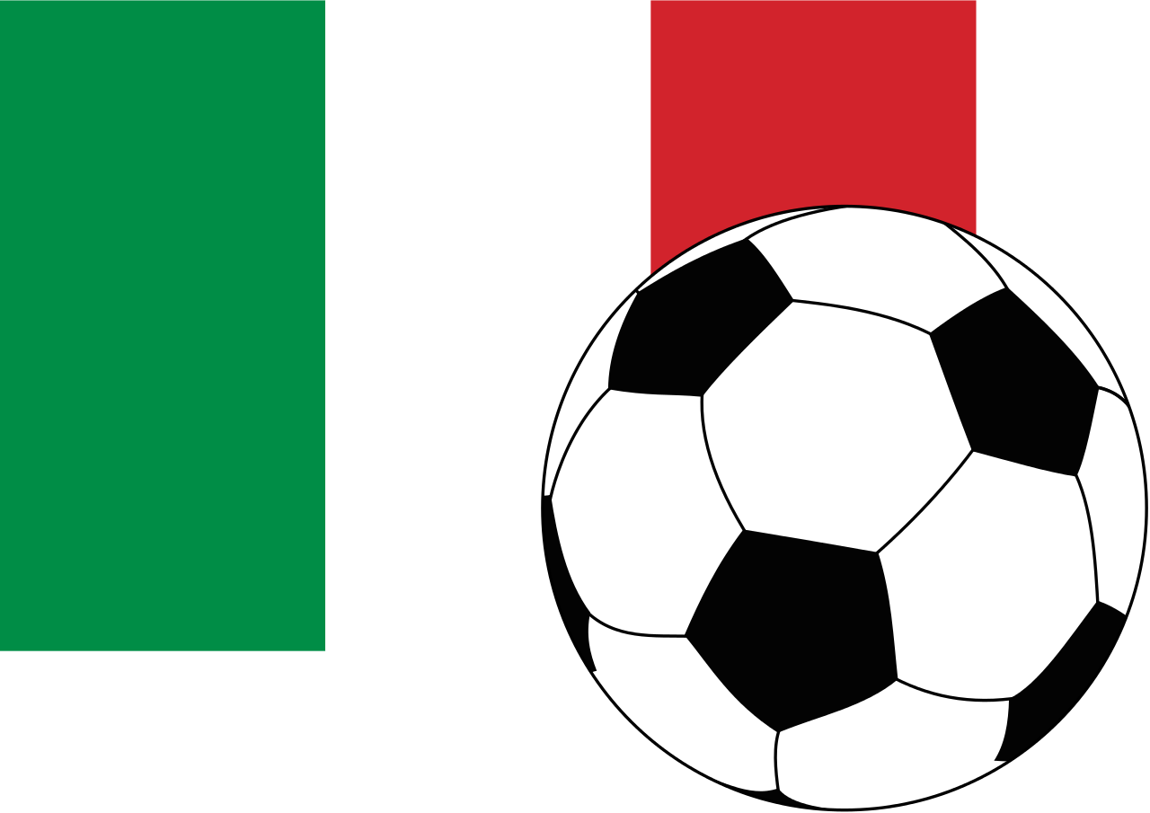 Flag Of Italy With Football - Colouring Pages Of Ball (1280x905)